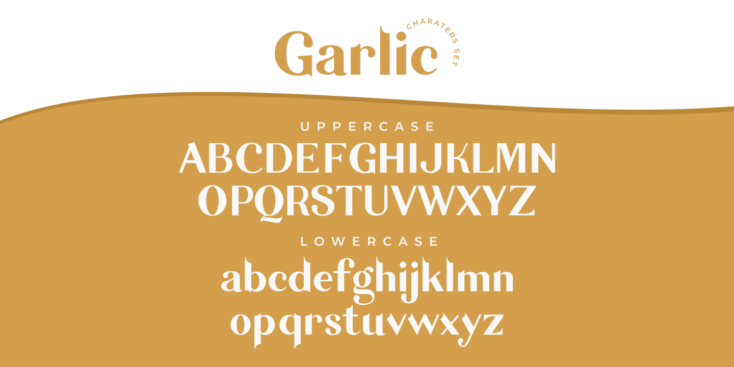 Example font Garlic #3